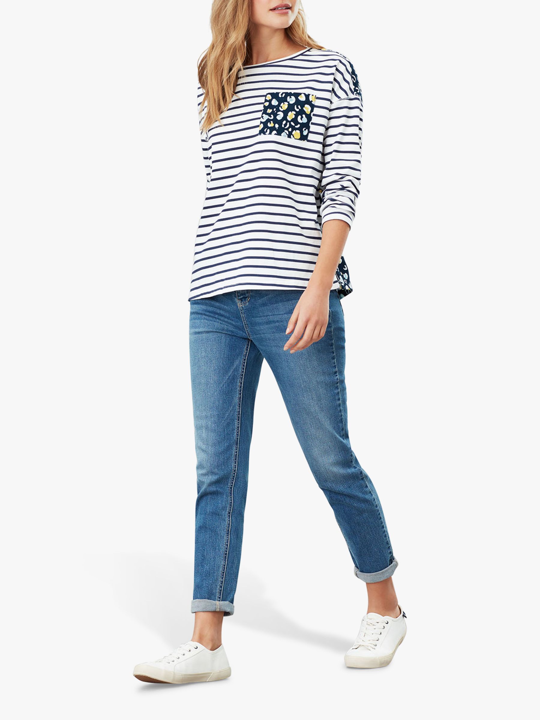 Joules Marina Top, French Navy Leopard