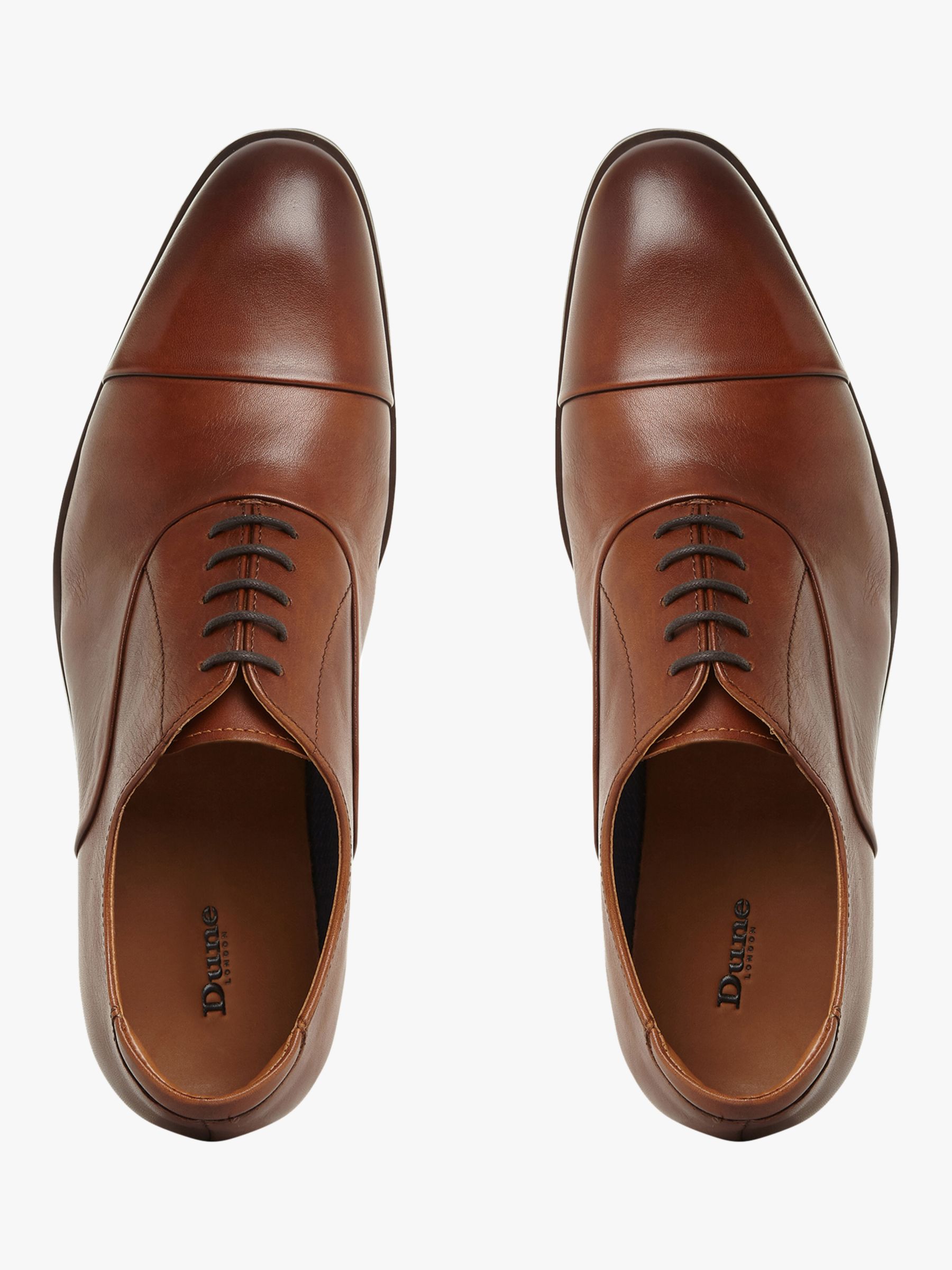 Dune Secret Leather Oxford Shoes, Tan-Leather at John Lewis & Partners