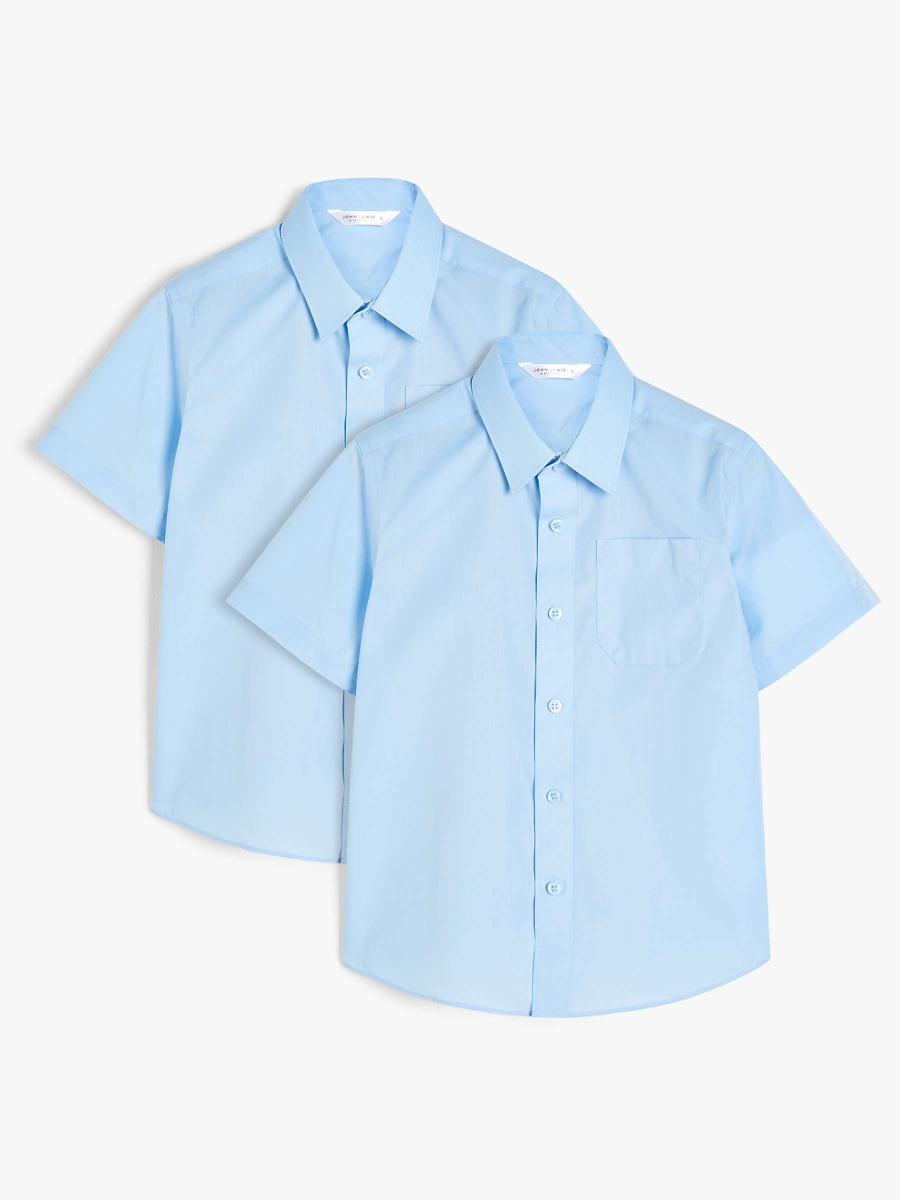Buy John Lewis Boys' Short Sleeved Stain Resistant Easy Care Shirt, Pack of 2 Online at johnlewis.com