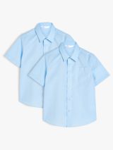 John Lewis Boys' Short Sleeved Shirt, Pack of 2