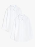 John Lewis & Partners Boys' Easy Care Stain Resistant Long Sleeve School Shirt, Pack of 2