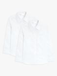 John Lewis Girls' Long Sleeved Blouse, White