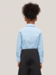 John Lewis Girls' Long Sleeved Stain Resistant Easy Care Blouse, Blue