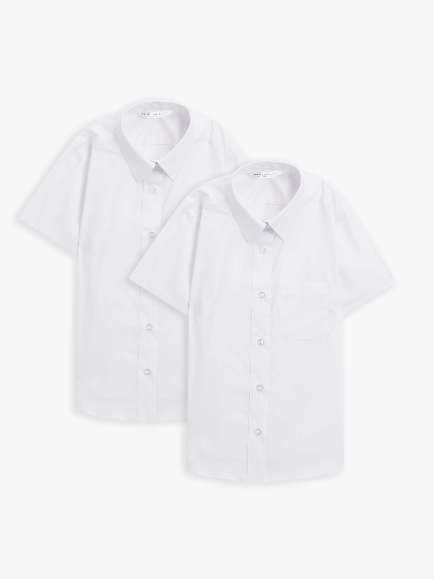Buy John Lewis Short Sleeve School Blouse, Pack of 2 Online at johnlewis.com
