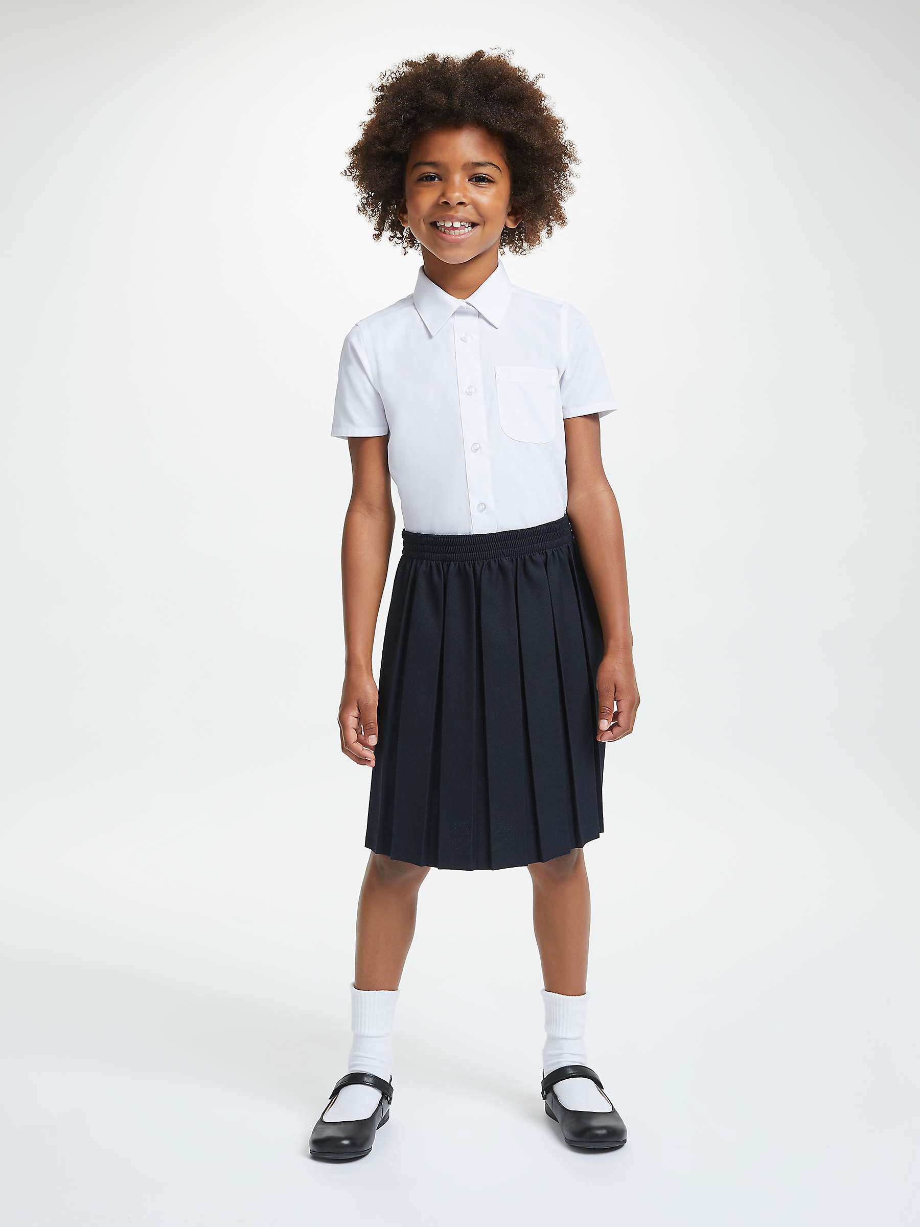 2 x John Lewis short sleeve school blouses age 3 girls white 