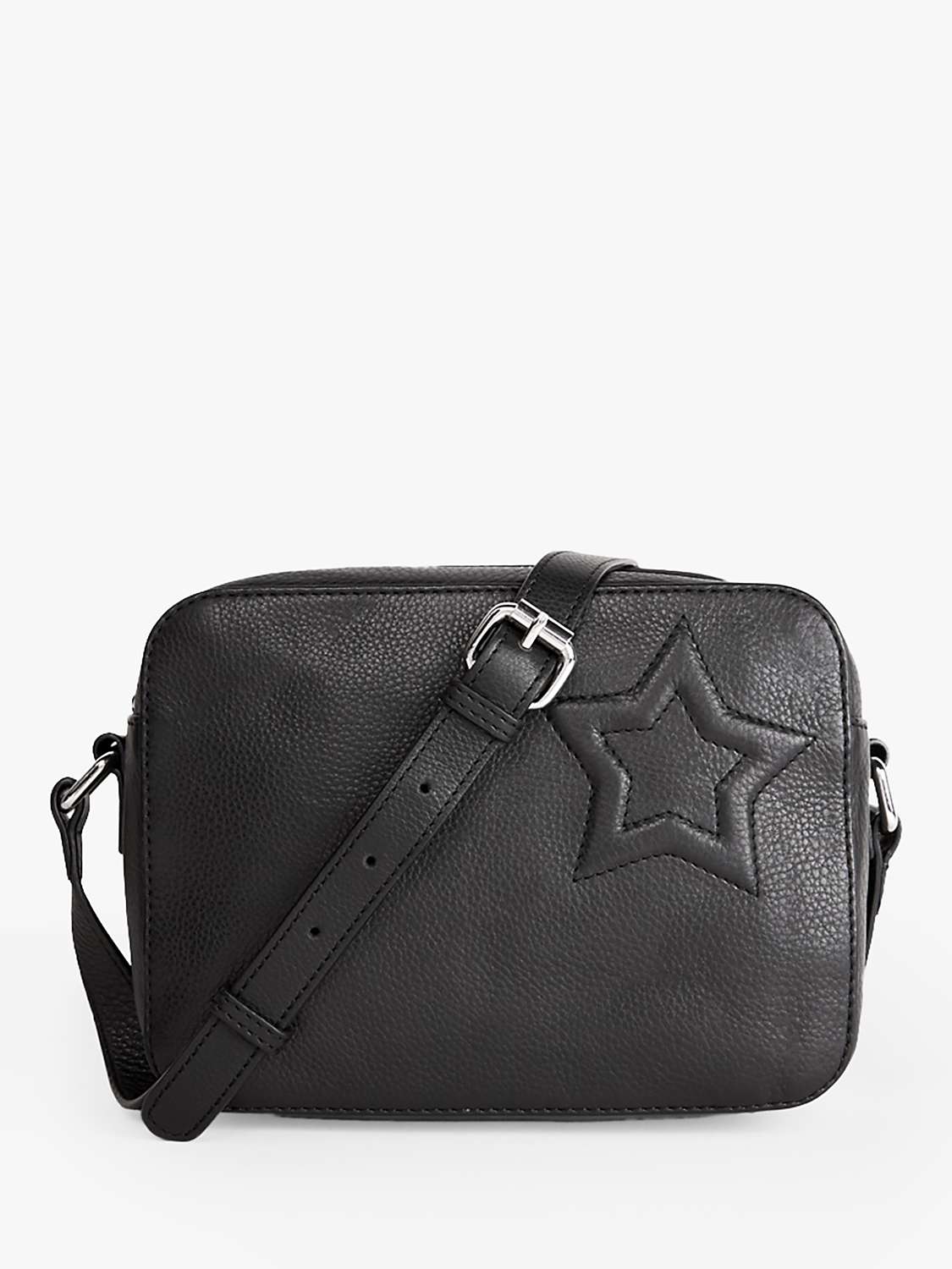 Buy hush Fifi Star Detail Leather Cross Body Bag, Black Online at johnlewis.com