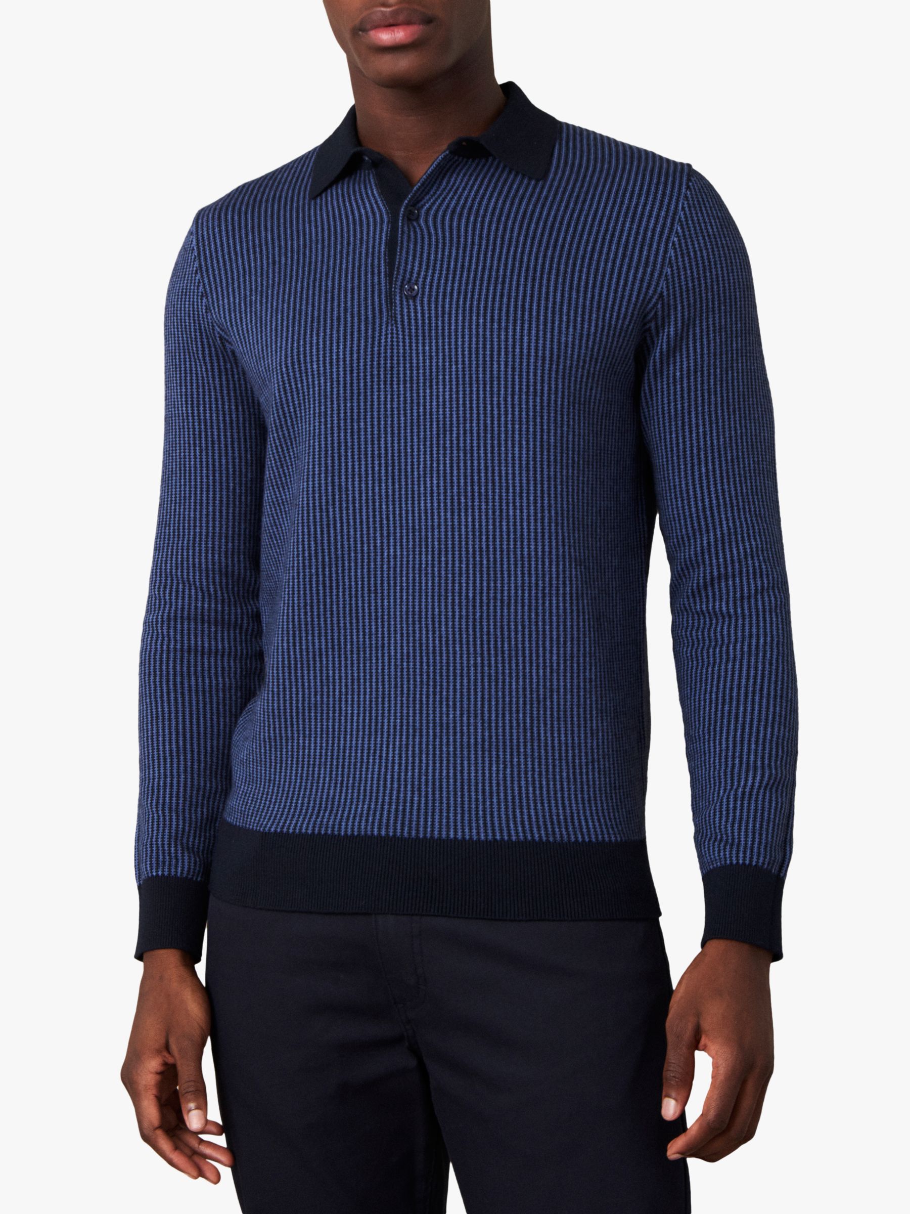 Jaeger Stripe Cotton Silk Knit Polo Top review