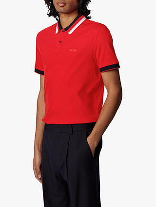 BOSS Phillipson 67 Polo Slim Fit Shirt, Medium Red