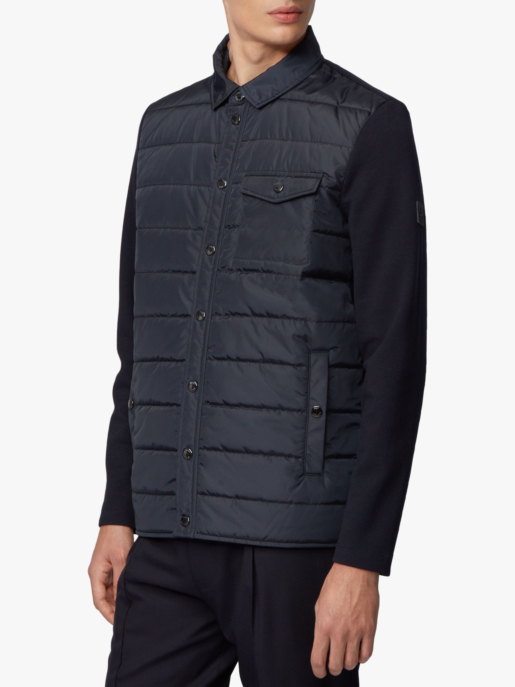 BOSS Sigmon Hybrid Jacket with Lightweight Padding, Dark Blue