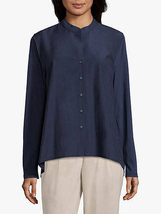 Betty & Co Cotton Blend Shirt, Navy Blue
