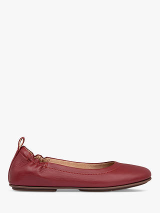 Fitflop Allegro Flat Leather Pumps, Red