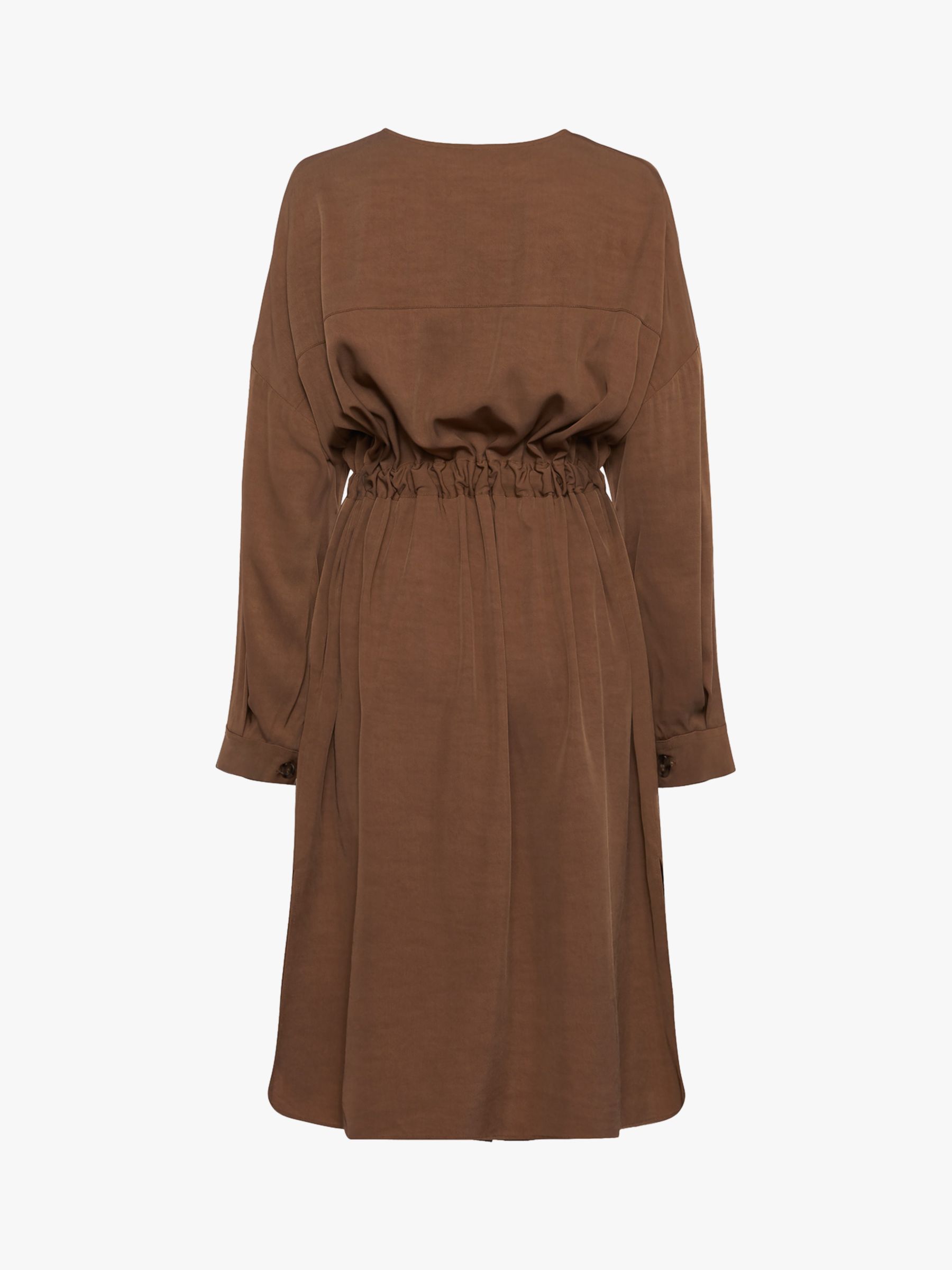 Buy French Connection Baina Twill Belted Midi Dress, Warm Sand Online at johnlewis.com