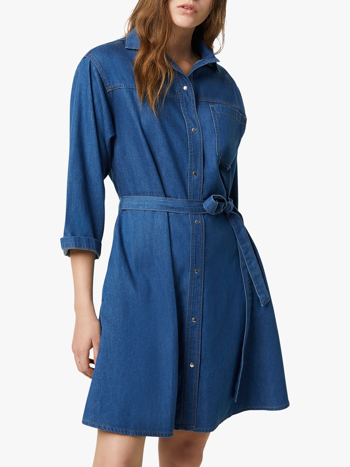 french connection denim shirt dress