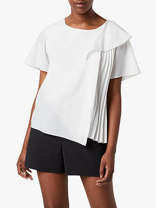 French Connection Aphra Asymmetric Top, Summer White