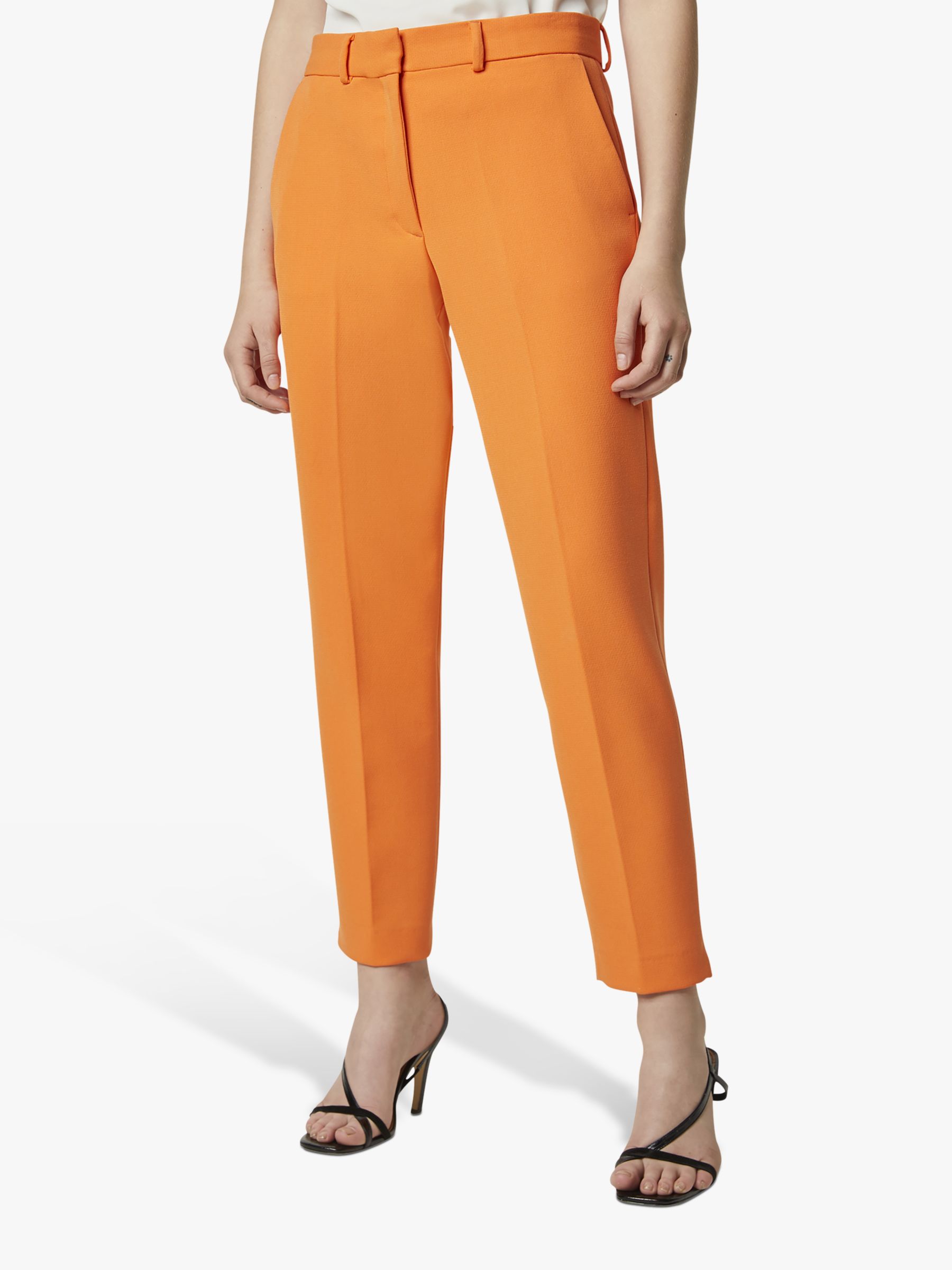 French Connection Adisa Sundae Tailored Trousers, Tangerine Dream at ...