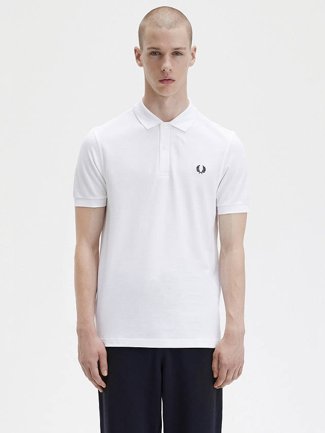 Fred Perry Plain Regular Fit Polo Shirt, White
