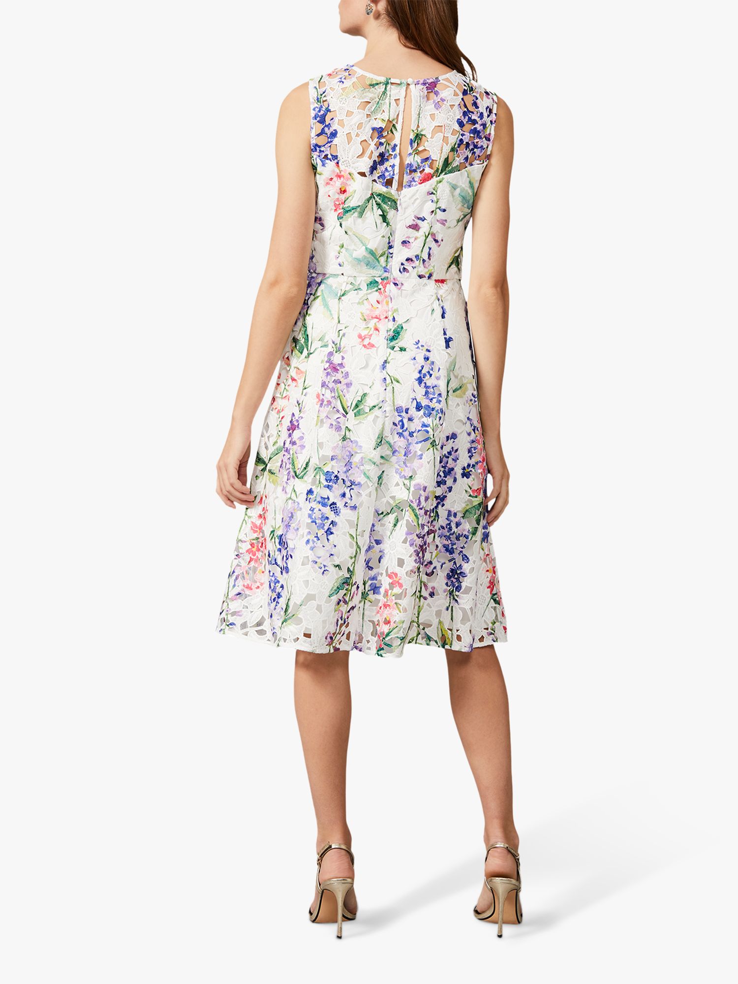 Phase Eight Lonnie Floral Dress, Ivory/Multi, 6