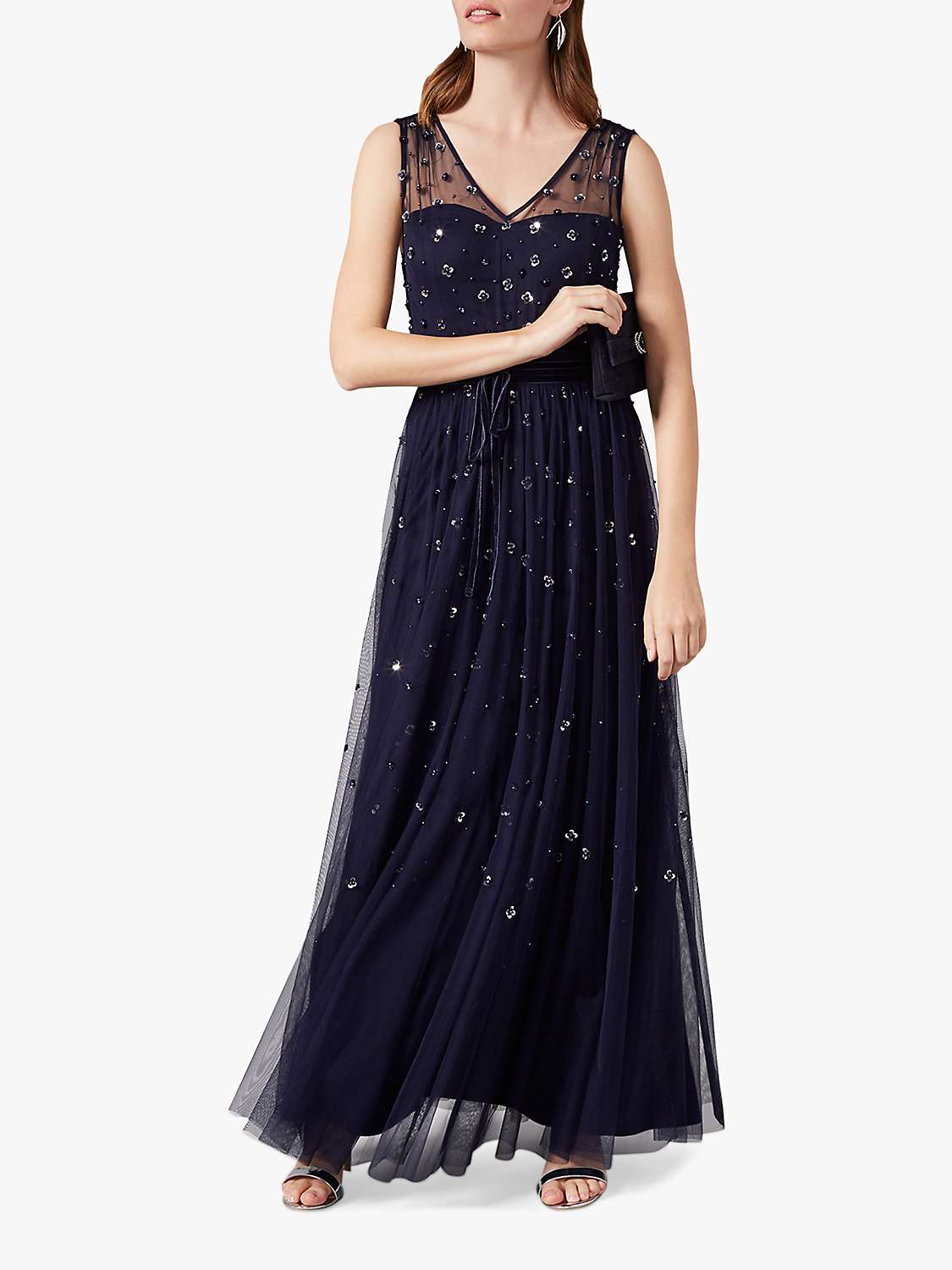 Buy Phase Eight Marcia Sequin Tulle Dress, Midnight Online at johnlewis.com