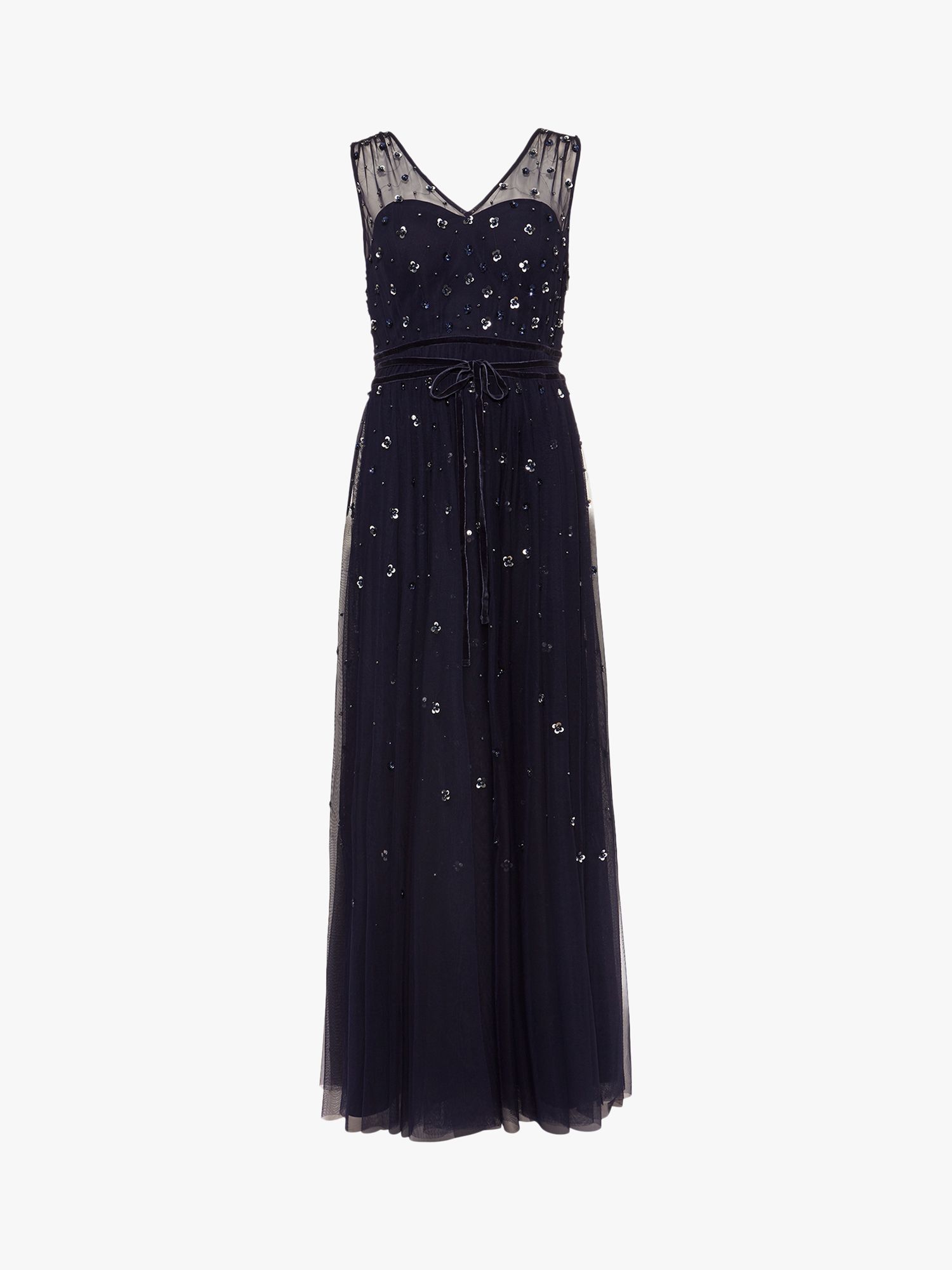 Phase Eight Marcia Sequin Tulle Dress Midnight at John Lewis