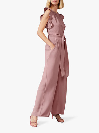Phase Eight Victoriana Embellished Jumpsuit, Ballet Pink