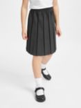 John Lewis Girls' Stain Resistant Pleated School Skirt, Grey