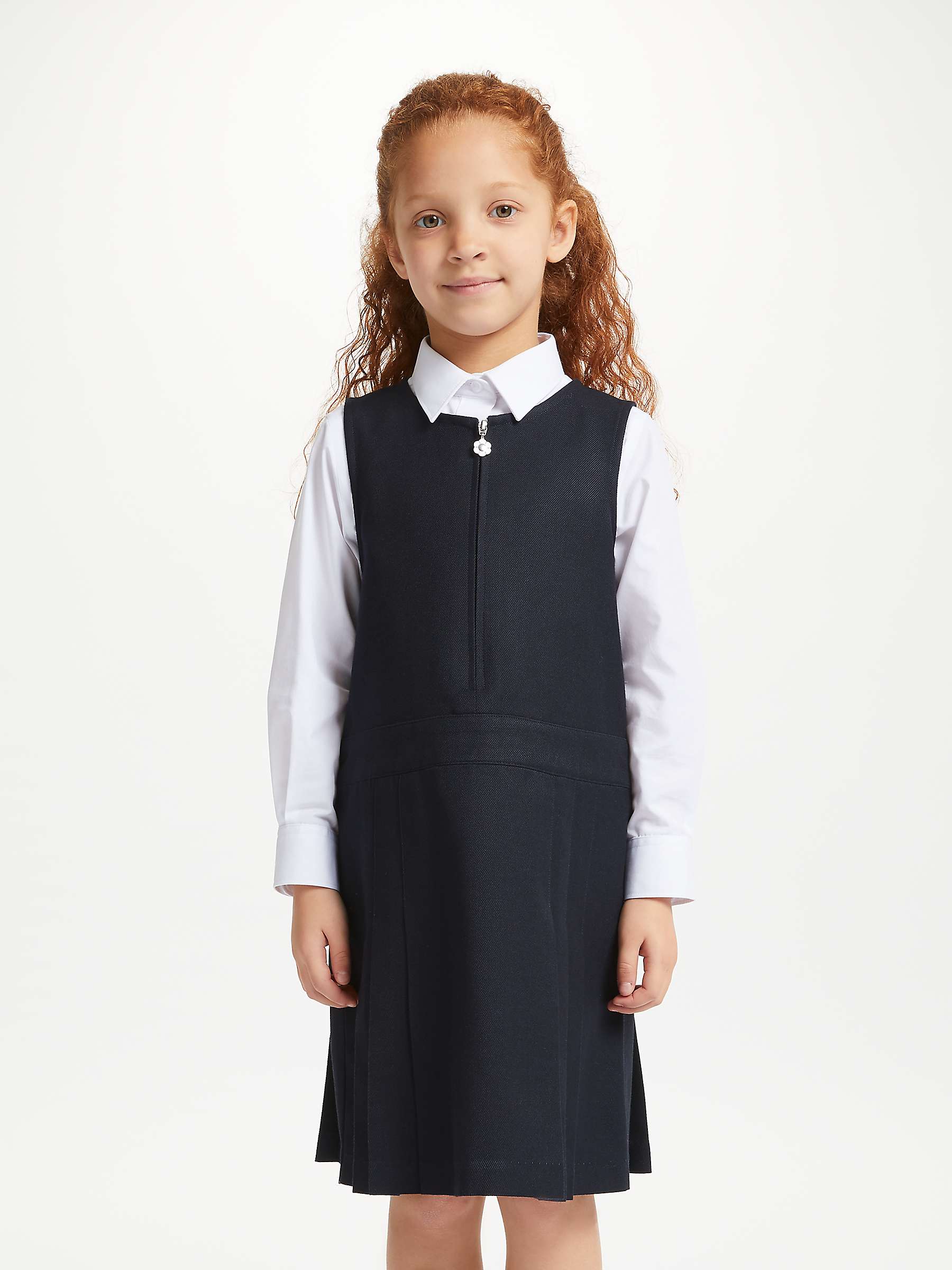 Buy John Lewis Girls' Zip School Tunic, Navy Online at johnlewis.com