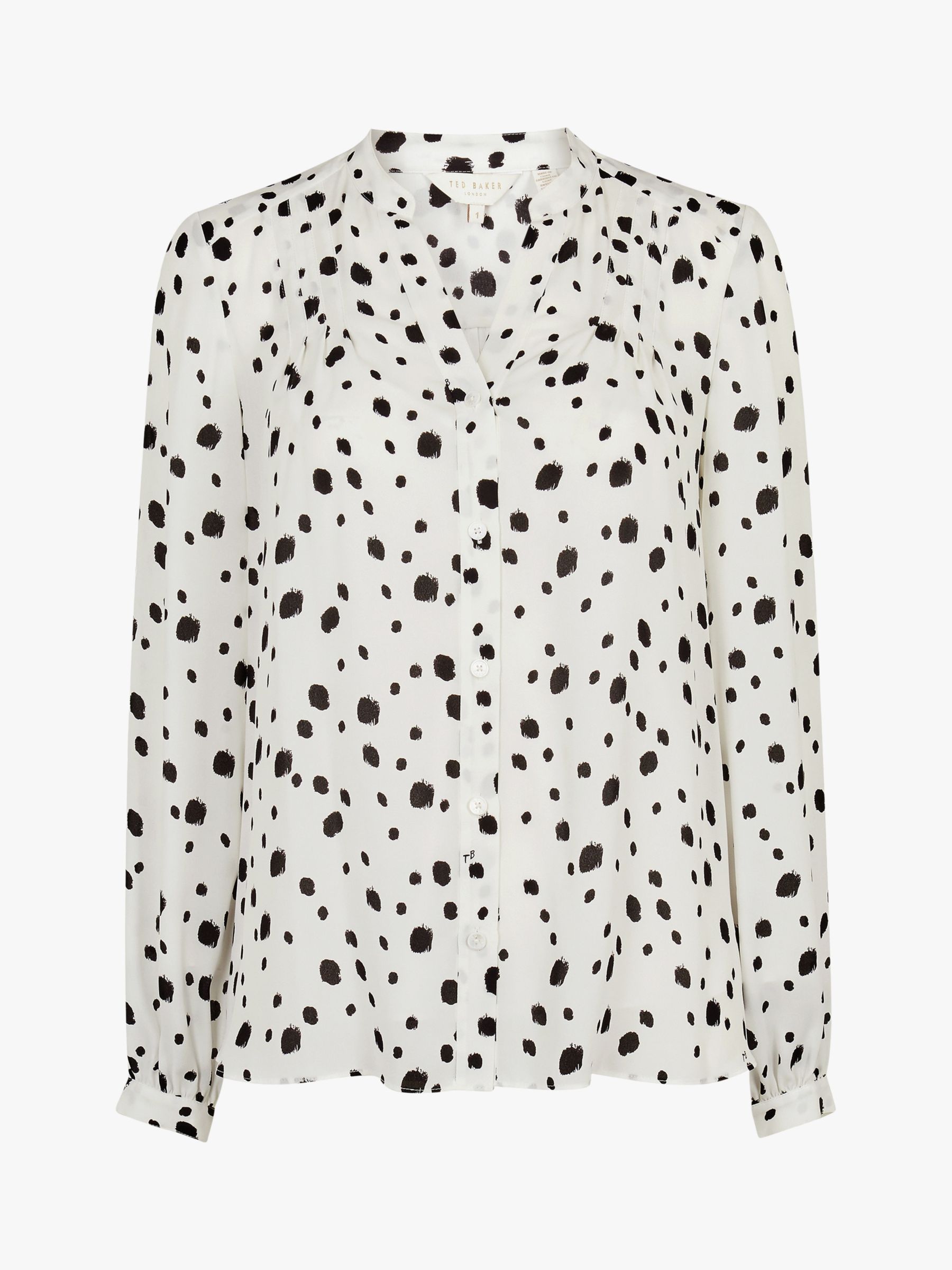 Ted Baker Heiike Polka Dot Blouse, White