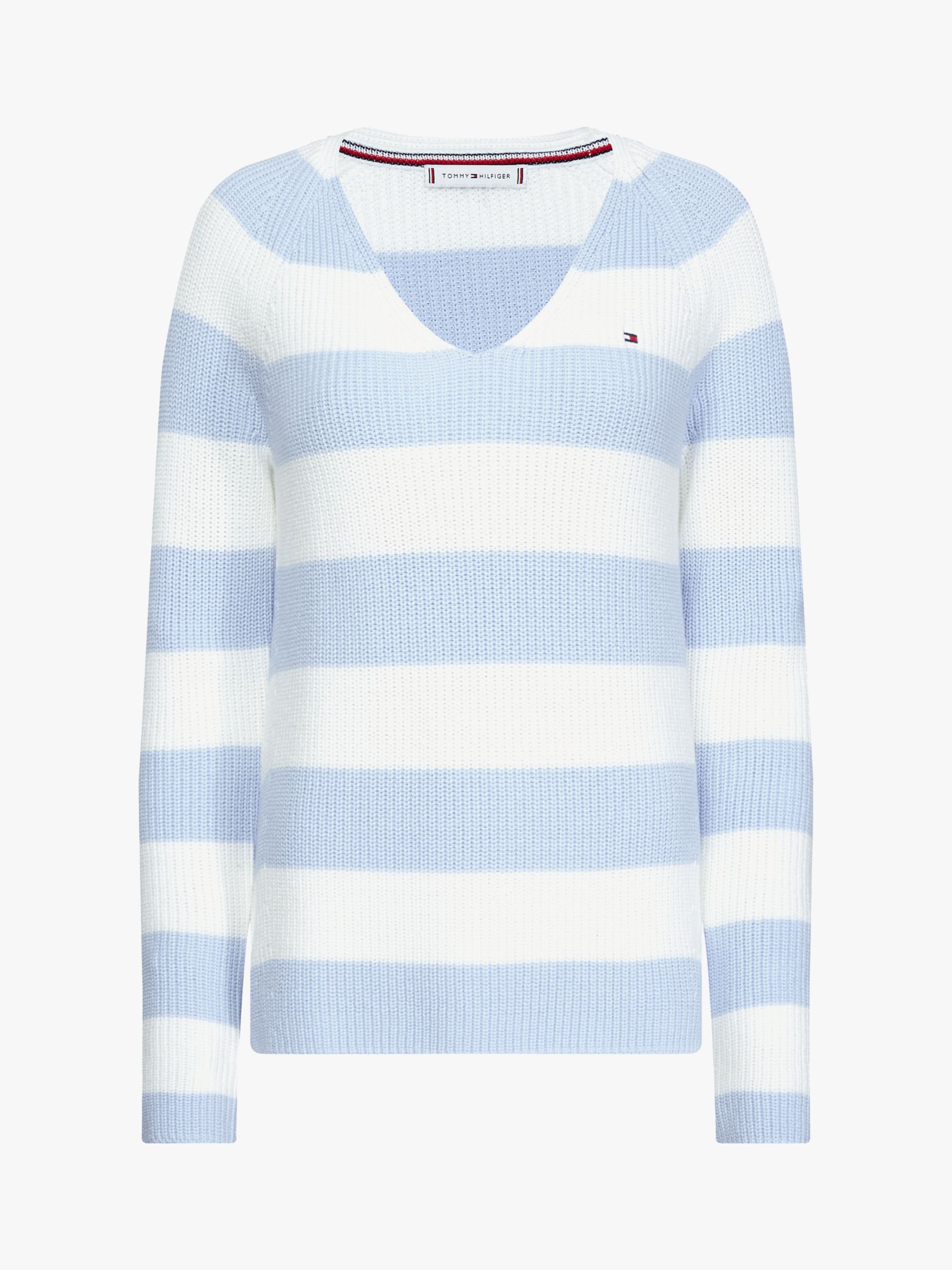 tommy hilfiger blue and white striped sweater