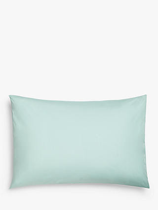 ANYDAY John Lewis & Partners Easy Care 200 Thread Count Polycotton Standard Pillowcase, Duck Egg