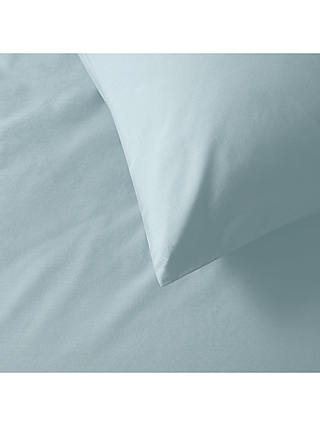 ANYDAY John Lewis & Partners Easy Care 200 Thread Count Polycotton Standard Pillowcase, Duck Egg