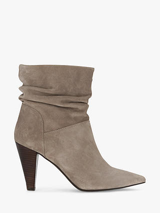 Mint Velvet Mary-Ann Suede Slouchy Ankle Boots, Taupe