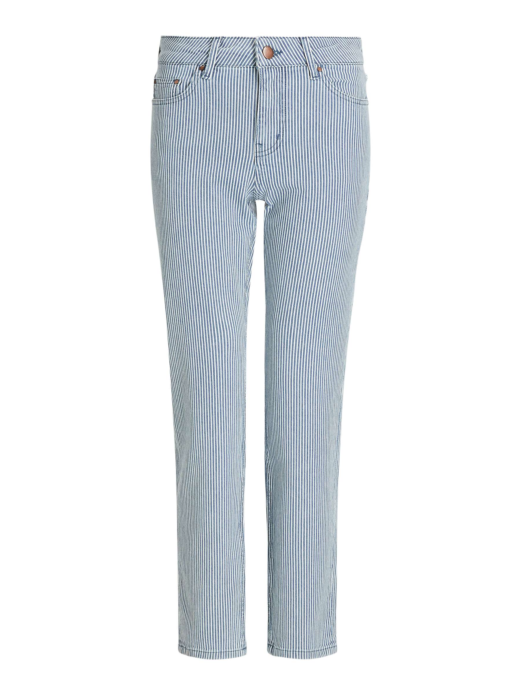 Buy Boden Slim Skimmer Ticking Stripe Crop Jeans, Blue Online at johnlewis.com