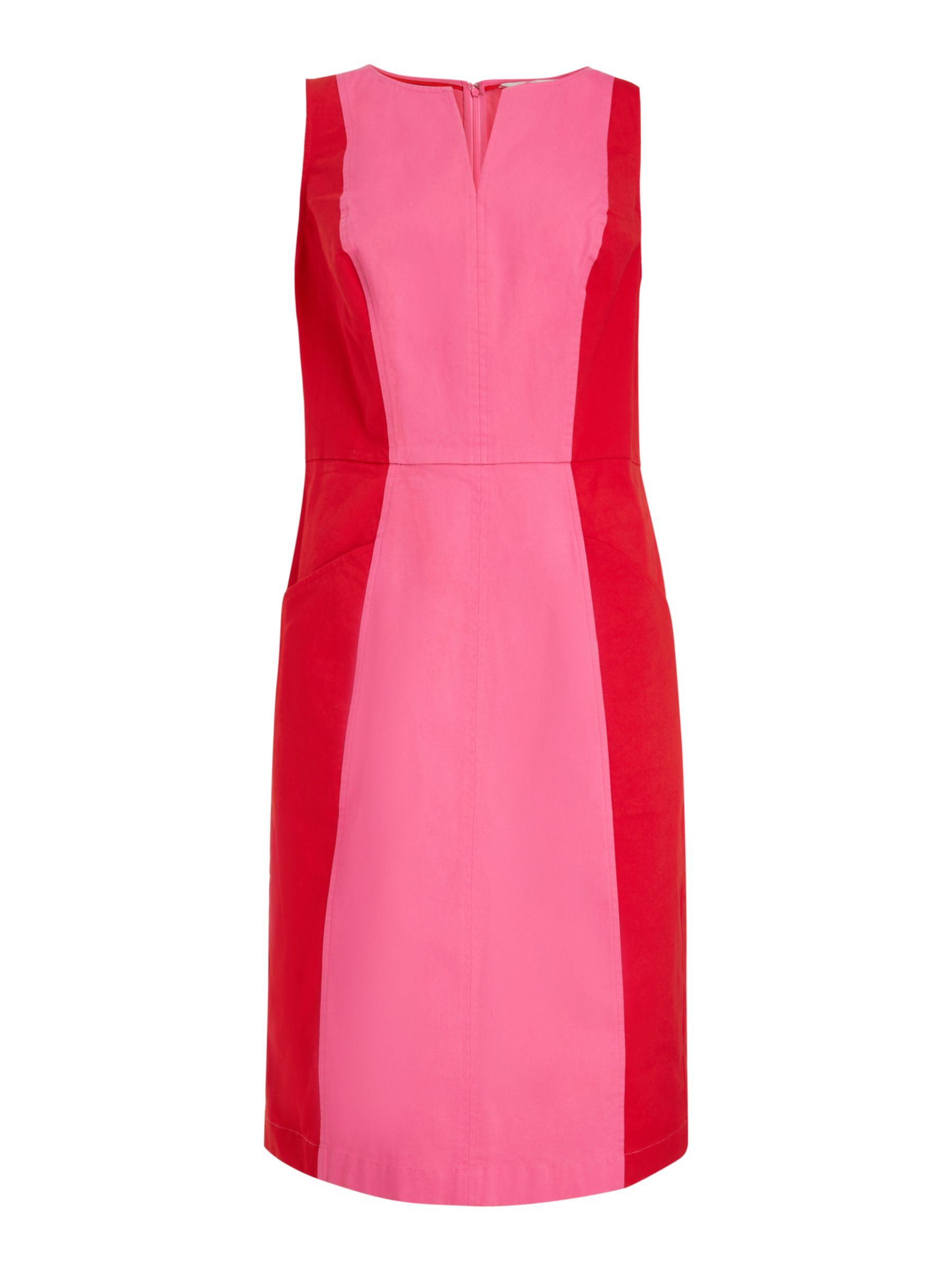 Boden Helena Colour Block Mini Dress, Bright Camellia