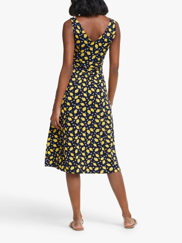 Review Blush fit & flare dress with lemon print sleeveless A-line skirt  size 6