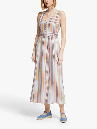 Boden Livia Sleeveless Striped Maxi Dress, Multi Stripe