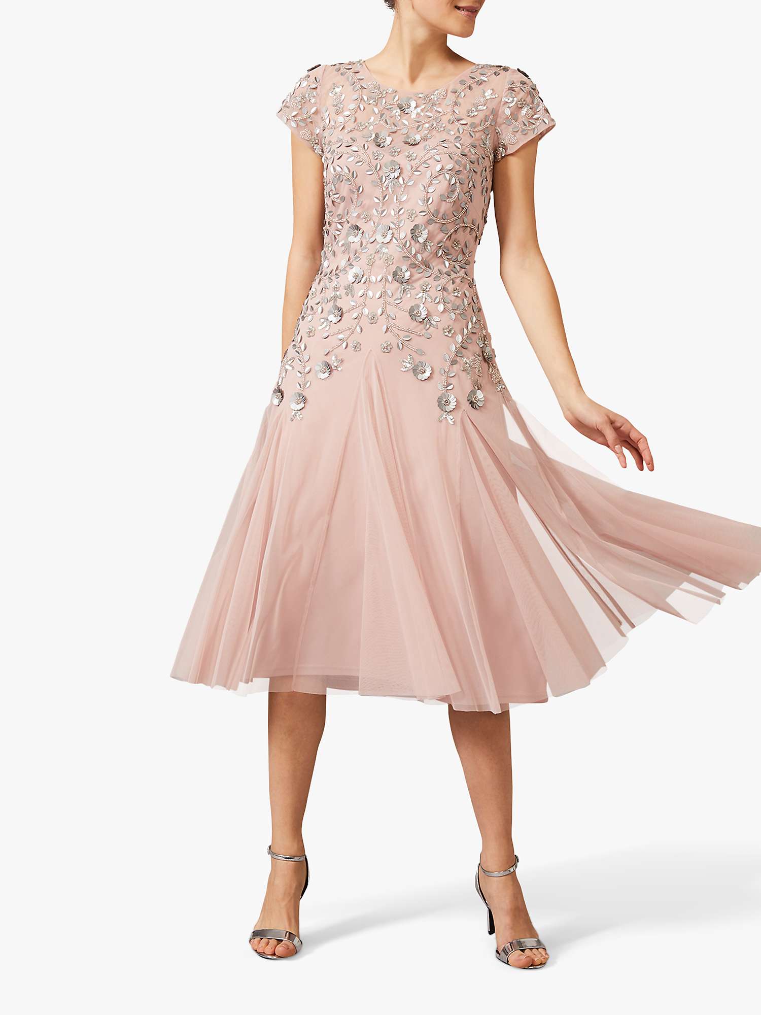 Buy Phase Eight Collection 8 Celia Embellished Tulle Dress, Pale Pink Online at johnlewis.com