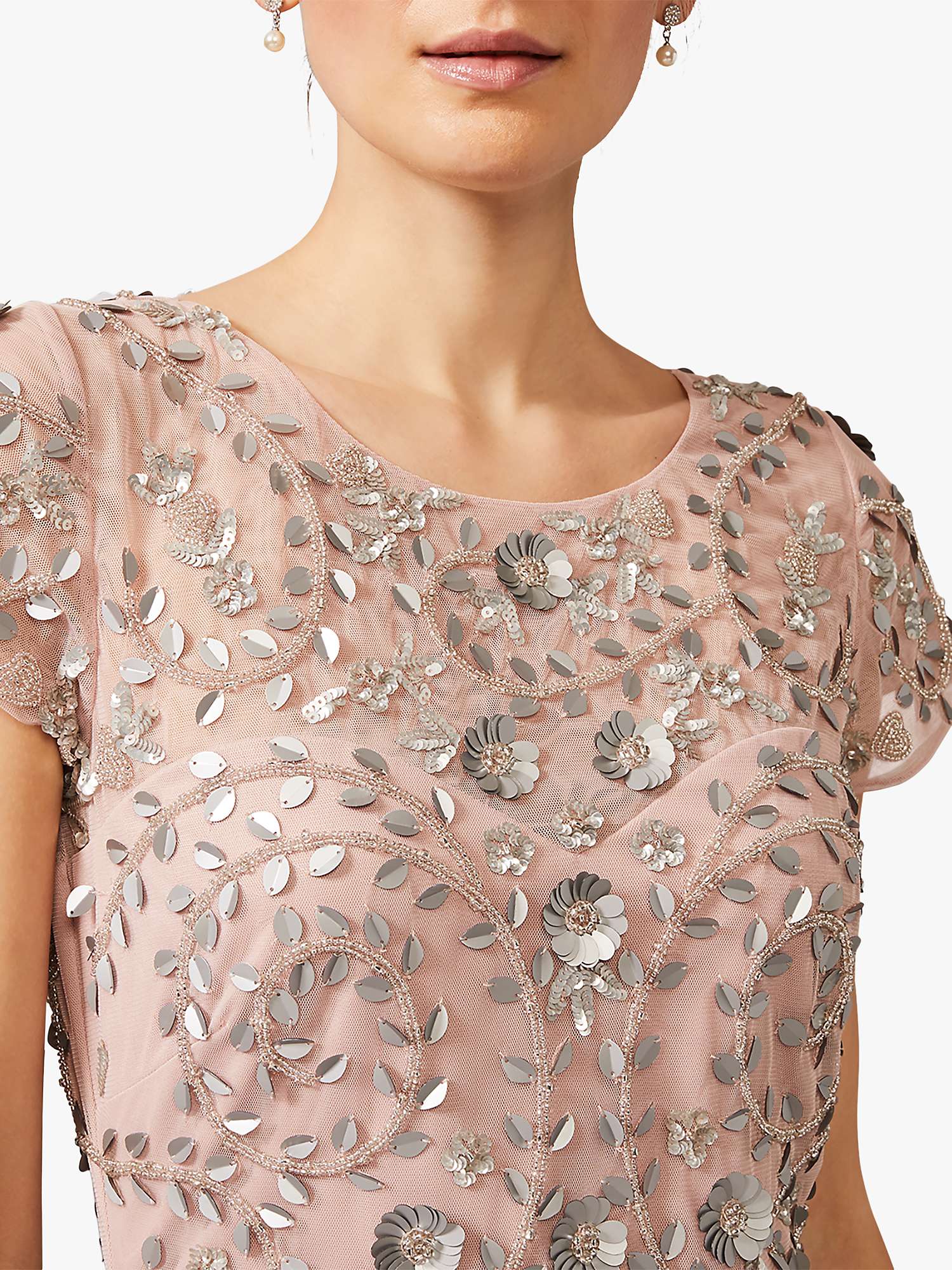 Buy Phase Eight Collection 8 Celia Embellished Tulle Dress, Pale Pink Online at johnlewis.com