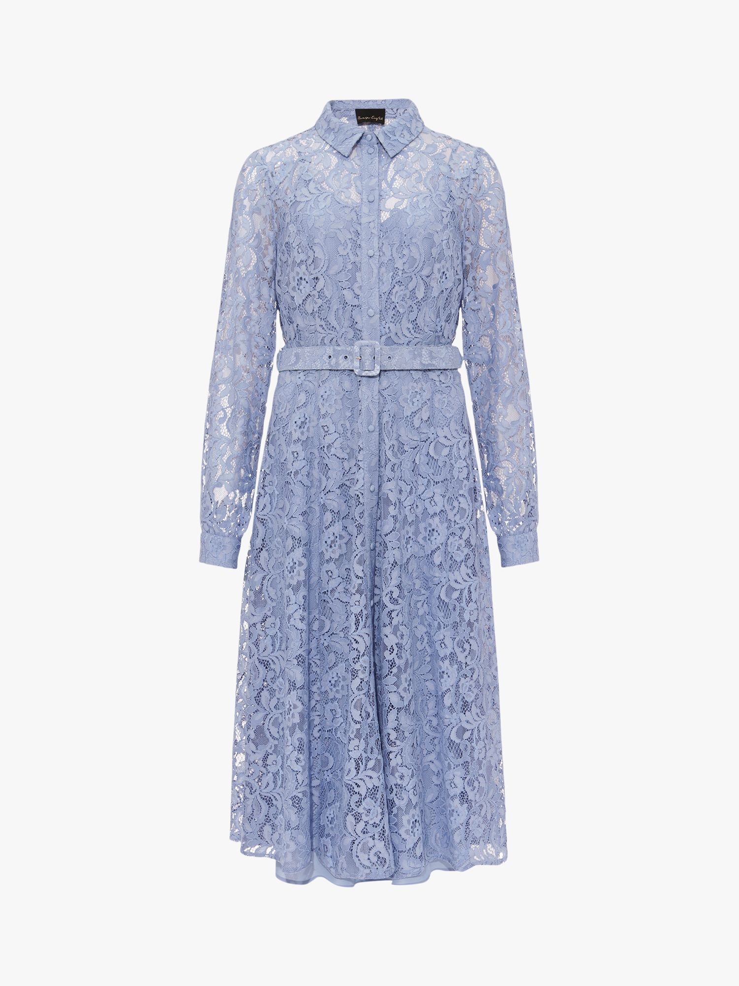 Phase Eight Autumn Lace Belted Midi Dress, Bluebell