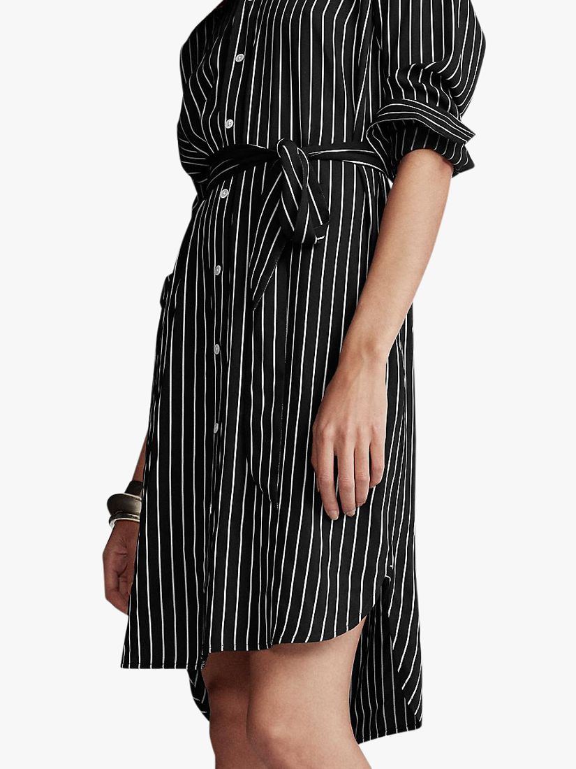 ralph lauren black and white striped dress