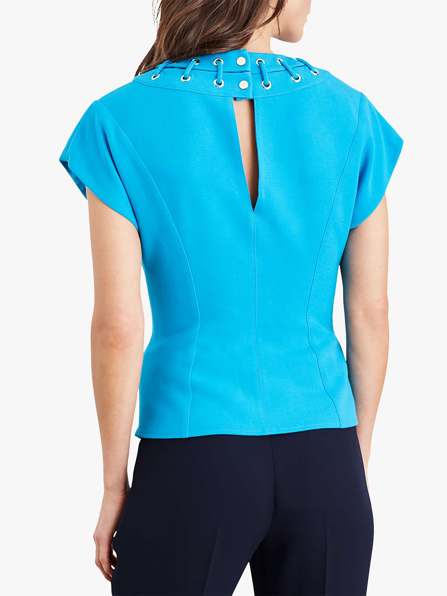 Buy Damsel in a Dress Shelby Eyelet Top, Turquoise Online at johnlewis.com