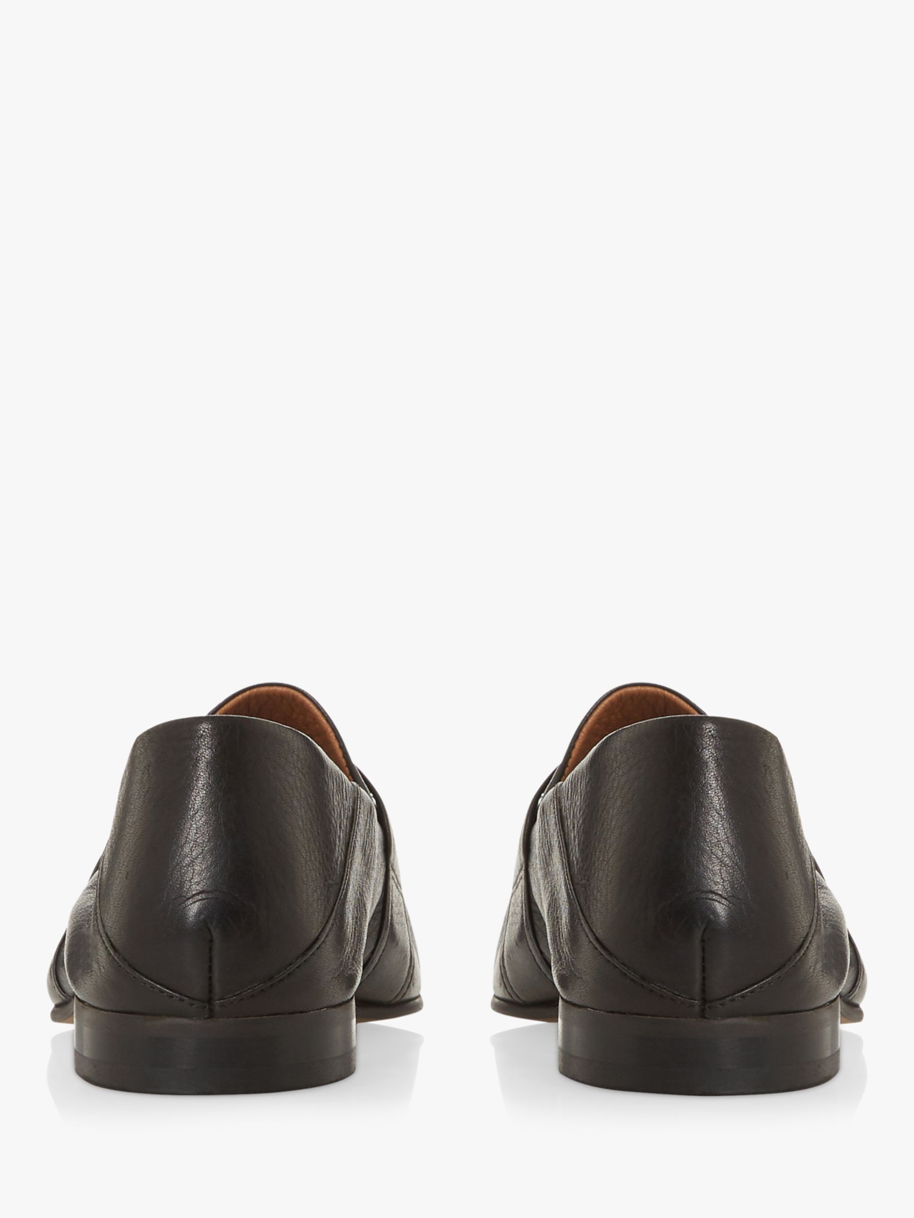 Dune Grayson Leather Saddle Loafers, Black
