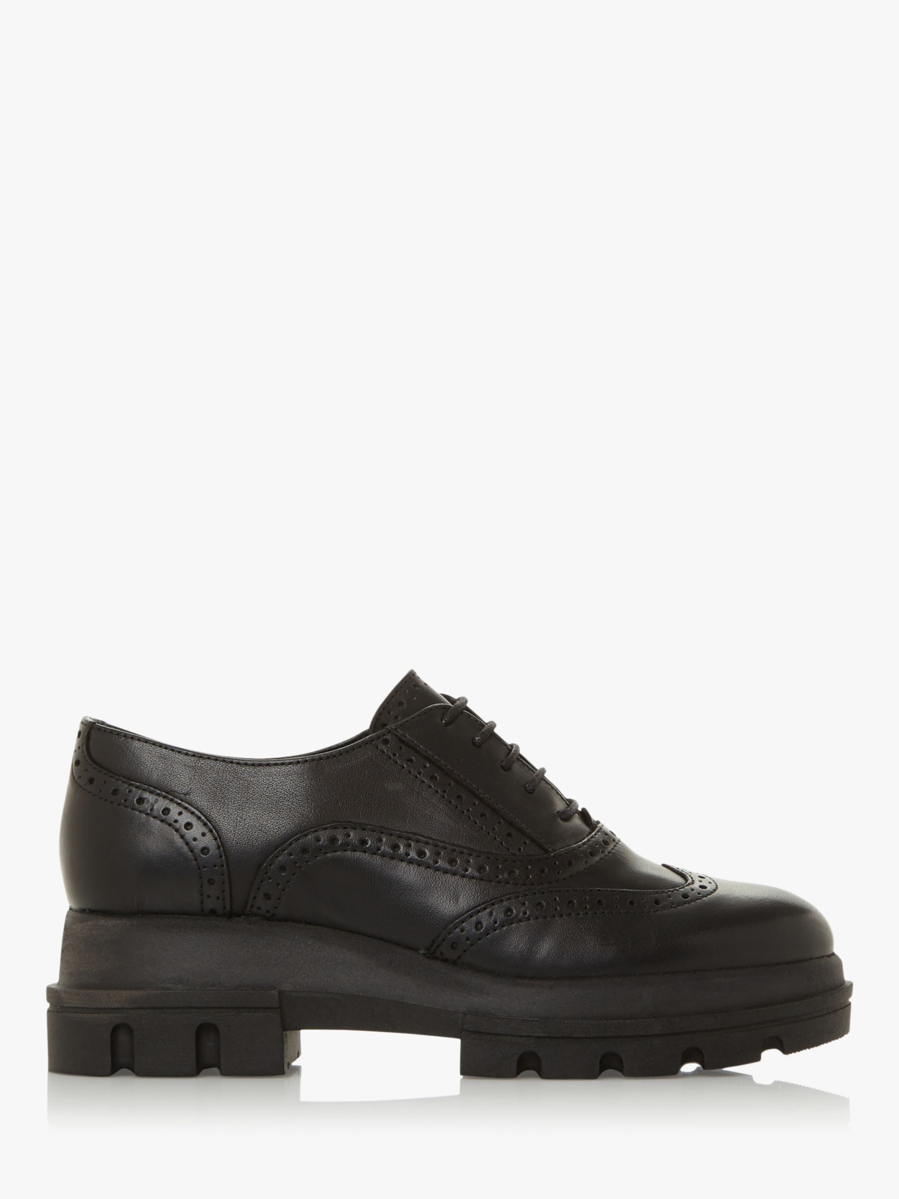 Dune Funk Chunky Sole Leather Brogues, Black