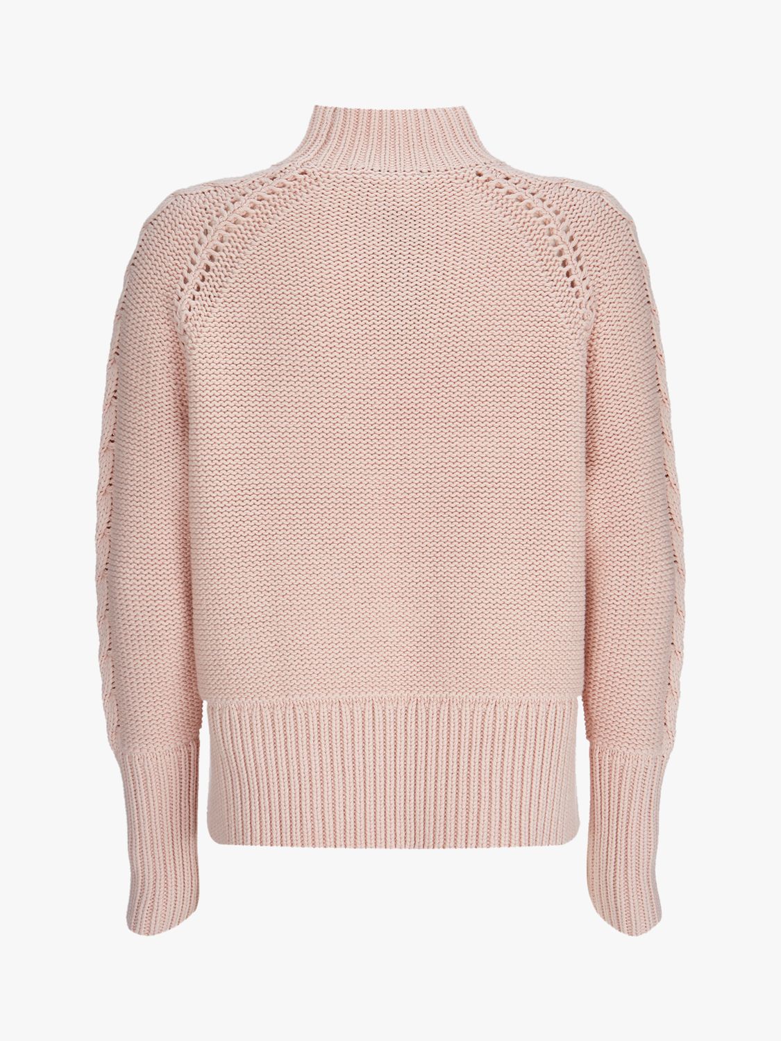 Mint Velvet Cable Sleeve Jumper, Pink