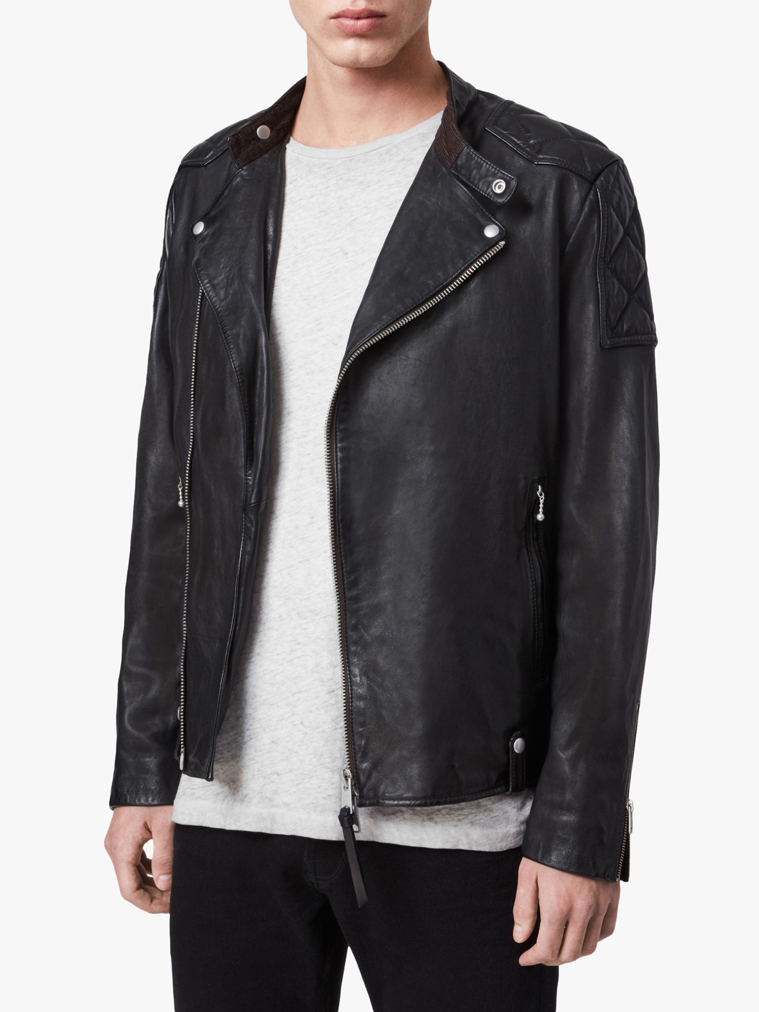 AllSaints Marley Leather Biker Jacket, Black