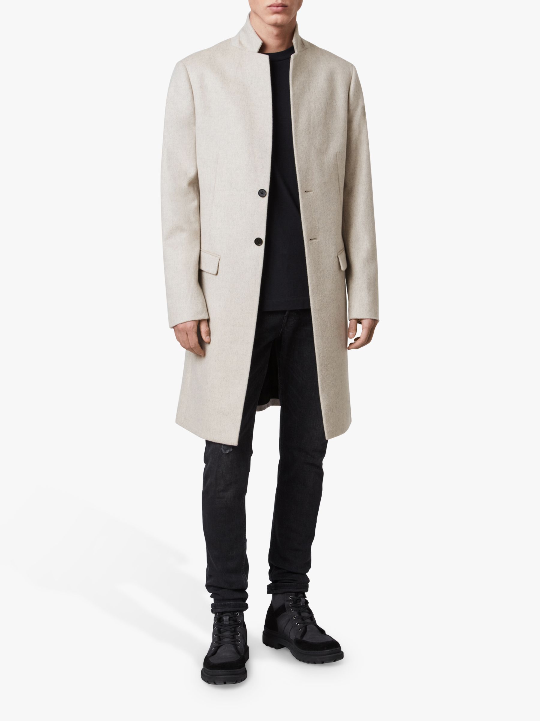 AllSaints Birdstow Wool Coat, Oatmeal