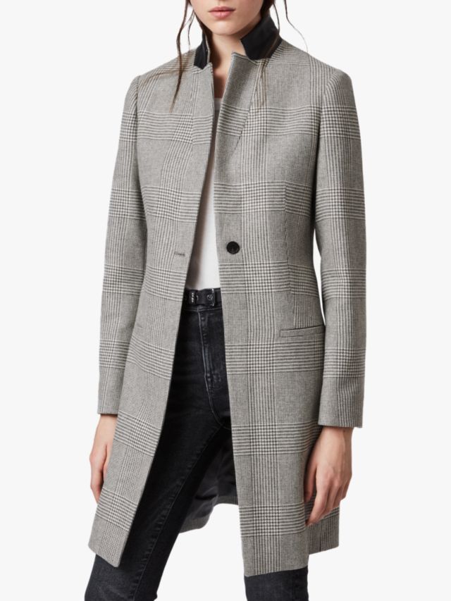 Allsaints paityn shop check coat