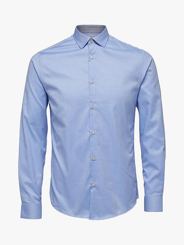 SELECTED HOMME Mark Slim Fit Shirt, Light Blue at John Lewis & Partners