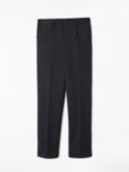 John Lewis Boys' Adjustable Waist Stain Resistant Slim Fit School Trousers, Navy