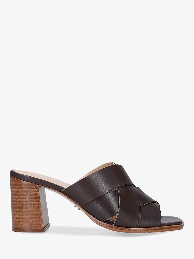 Carvela Glass Leather Mule Shoes, Brown at John Lewis & Partners