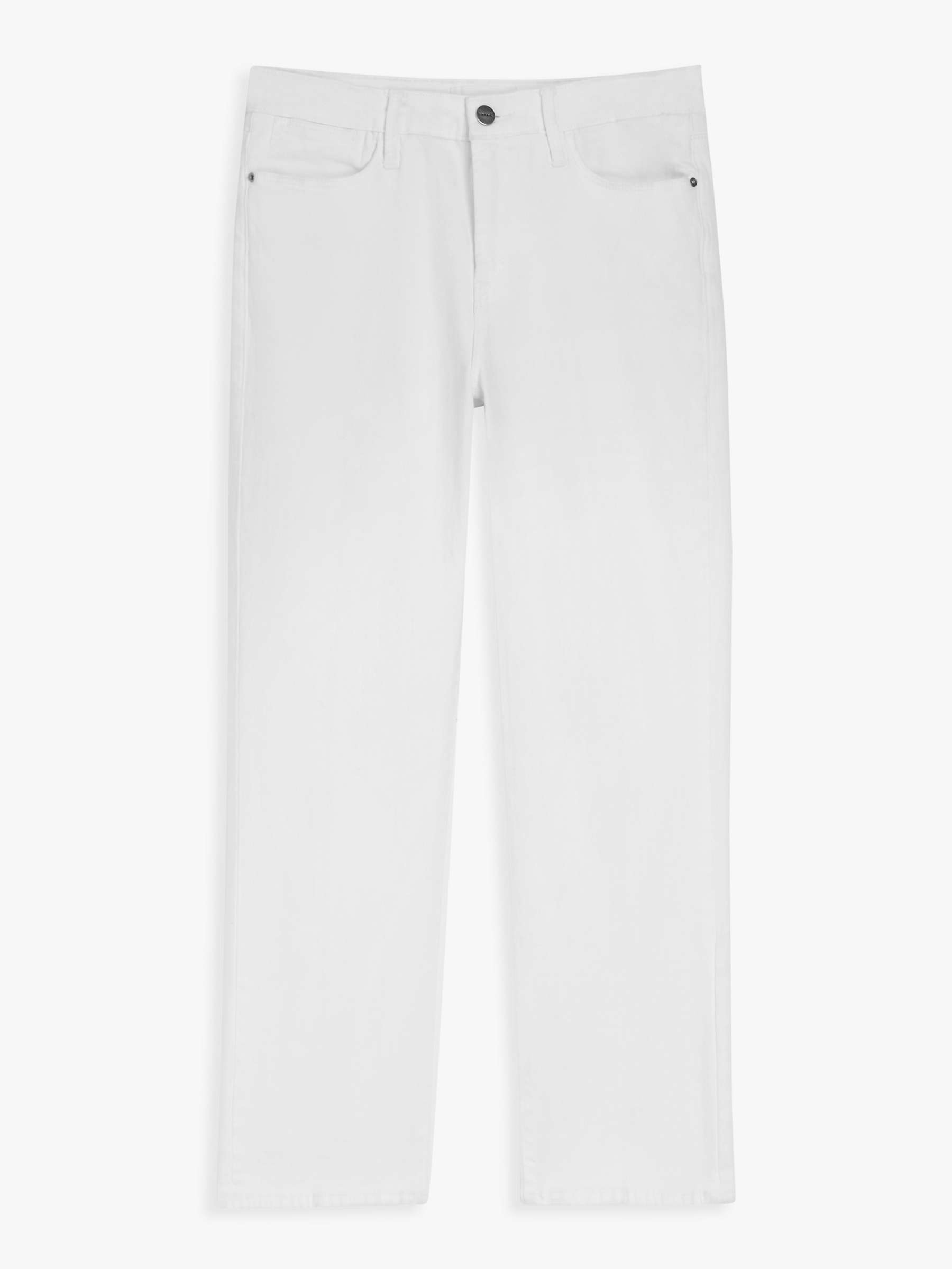 Buy FRAME Le High Straight Leg Jeans, Blanc Online at johnlewis.com